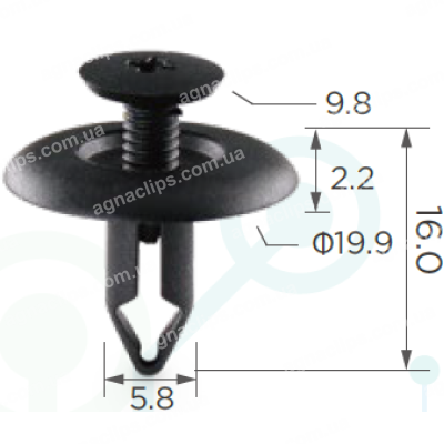 C 1448 Кліпса Honda 90677SL0003 90802PR7A01