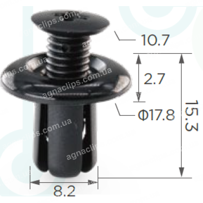 C 1542 Кліпса Hyundai Kia MB45556143 8659028000 0G03250037A Mazda B09251833 Ford W705845S300 Honda 91507SH3003 Subaru
