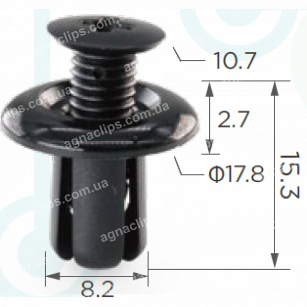 C 1542 Кліпса Hyundai Kia MB45556143 8659028000 0G03250037A Mazda B09251833 Ford W705845S300 Honda 91507SH3003 Subaru