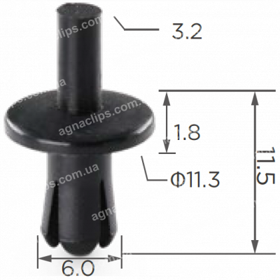 C 374 Кліпса внутрішньої обшивки
