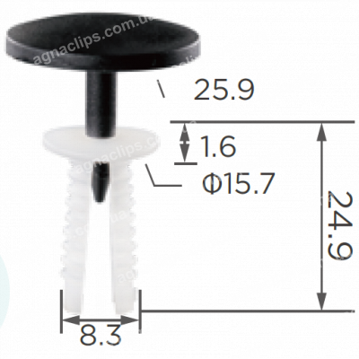 C 500 Кліпса розпірна