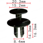 C 1253 Кліпса BMW Mercedes Mitsubishi Volvo Citroen Peugeot Renault 51471911992 2019900292 M820141 30820141 А2019900292