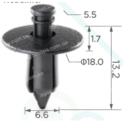 C 189 Кліпса Toyota Nissan Suzuki Mitsubishi 8099905N07 8099946N20 9046707043B1 09409073055PK 9046707043 09409073215PK MR108759 MR108760 M683156 M683157 M68 3158 M683160