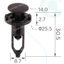 C 611 Кліпса Lexus Toyota Scion 5216116010 5216102020 5216144010O 521610K040