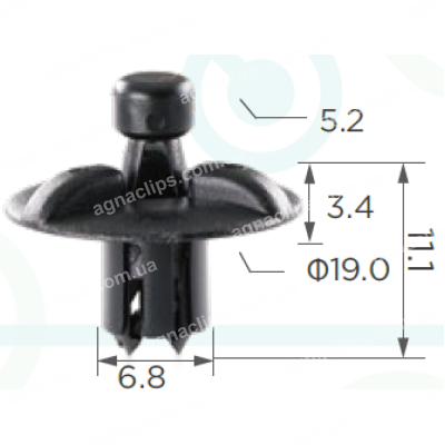 C 835 Кліпса Toyota Lexus 532590E010