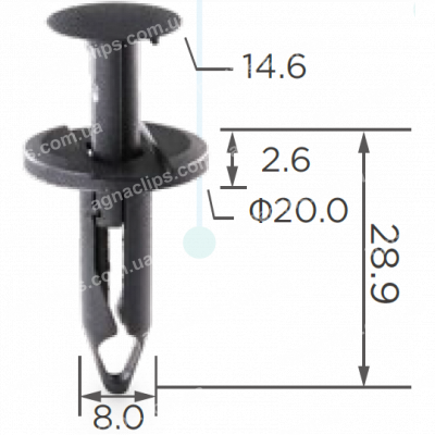 C 886 Кліпса Ford Audi VW Renault Seat Opel Ford Jeep GM 7701049271 11518017 103946 8E0825267 W708530-S300