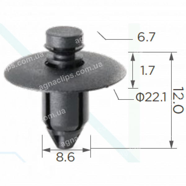 C 1316 Кліпса Chrysler Dodge WX68DX9AA
