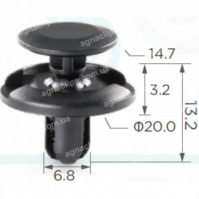 C 1399 Кліпса Mitsubishi Honda Lexus Toyota Fiat Suzuki 71741883 0940907332 9046707164 0155309191 9S9AK07332