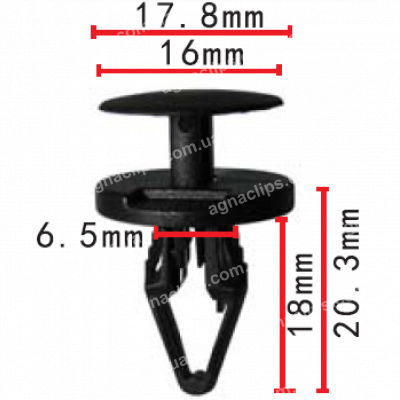 C 1511 Кліпса Ø6.5 Jeep Ford Chevrolet GM Opel 4855809 W713610S300 11589289 4811301 06508863AA