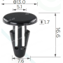 C 95 Кліпса Acura Honda Toyota Nissan Mitsubishi MB115492 90687SA50030 9046707050 9046708008 0155300172