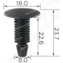 C 104 Кліпса Ford Toyota 6481826050 W701380SSW