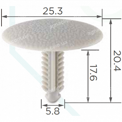C 476 Кліпса VW Toyota Chery 09409063106EH