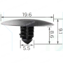 C 503 Кліпса Hyundai Kia Mazda Ford G03068885B38 TD1156694 GA2A56694 F22Z16774A