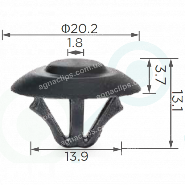 C 964 Кліпса Mercedes VW A0019880325