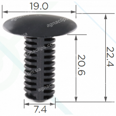 C 1238 Кліпса обшивки салону