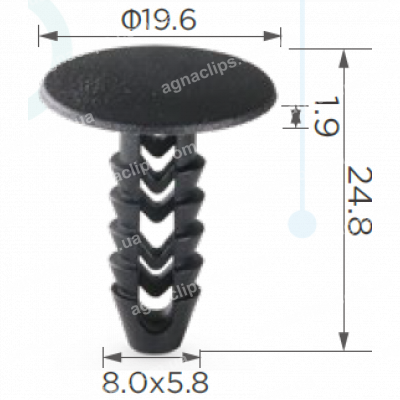 C 1288 Кліпса Fiat внутрішньої обшивки