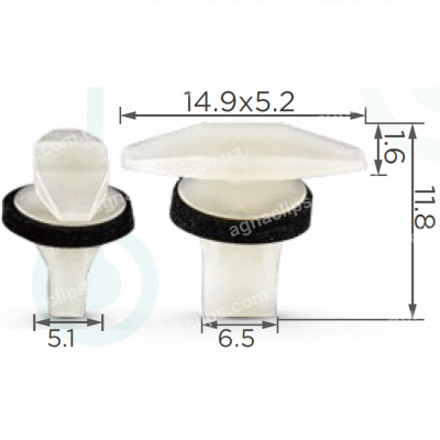 C 68 Кліпса Acura Honda 91530ST5003