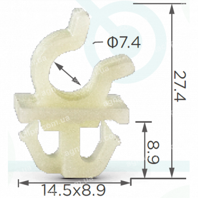 C 50 Утримувач упору капота Lexus / Toyota 5345120170 / 5345514020 / 9048015020 / 5345120160 / 5345501010