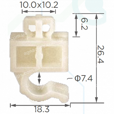 C 231 Тримач упору капота Acura / Honda 90677671003 906776710031