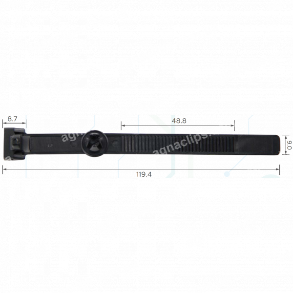 C 232 Хомут проводки 9x120 mm Mercedes A0019974290