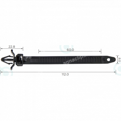 C 279 Хомут проводки 9.5x112 mm Mazda Ford 992890753