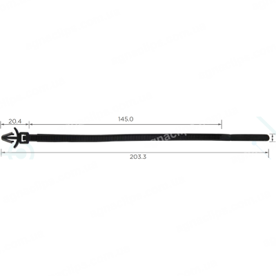 C 320 Хомут проводки 7.9x205 mm Ford Acura Honda Mazda