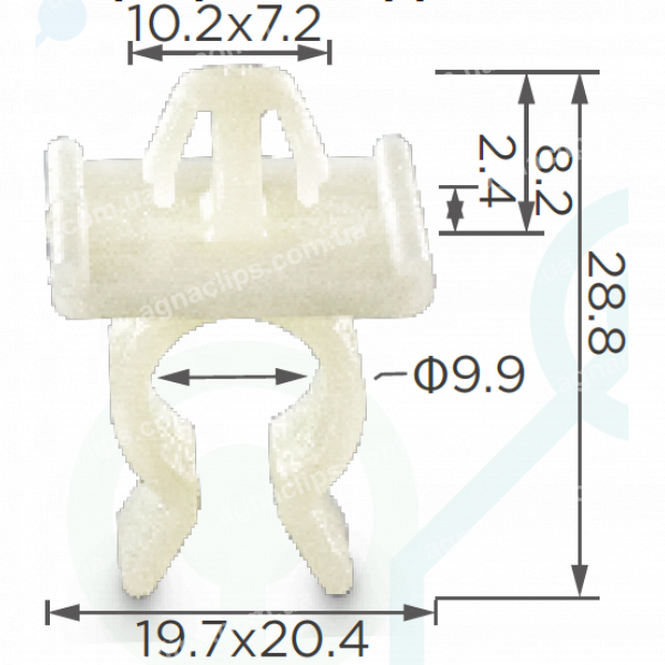 C 488 Тримач упору капота d=10mm Nissan 2422089986