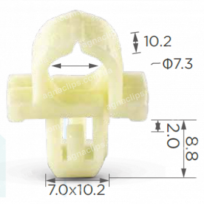C 549 Кліпса трубки омивача скла Honda / Infiniti / Nissan 90652SB2023 / 2894510V00