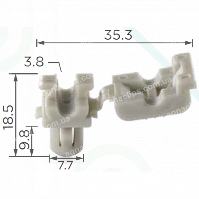 C 661 - Тримач Замки дверей (тяги) Buick / Cadillac / Chevrolet / GM / Oldsmobile / Pontiac GM 16629990 16675980