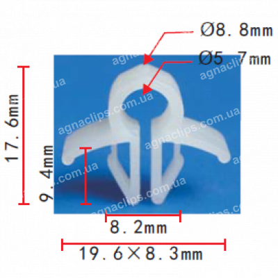 C 667 - Тримач Трубки, електропроводка Acura/Honda Honda 90654-SA4-003 (90654SA4003)