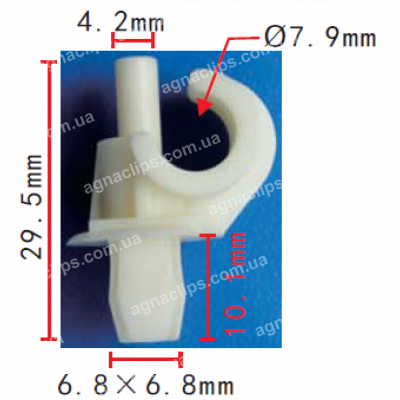 C 923 Тримач упору капота Audi / Seat / Skoda / VW d=7.9 mm 1H0823397