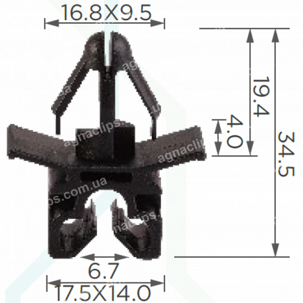 C 1011 Кліпса проводки Toyota Lexus A000547315