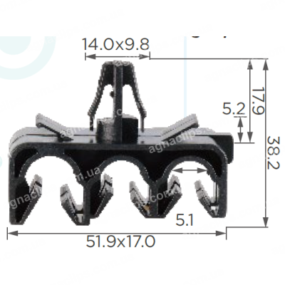 C 1014 Кліпса проводки Toyota Lexus 7728926010