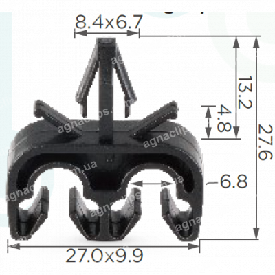 C 1015 Кліпса проводки Toyota Lexus 9046907012