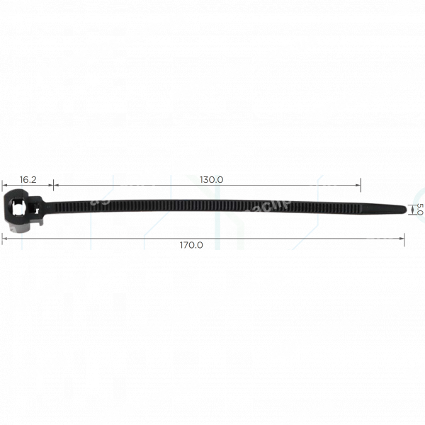 C 1048 Хомут проводки 5.1x170 mm Toyota Lexus 82678A9004 з кліпсою