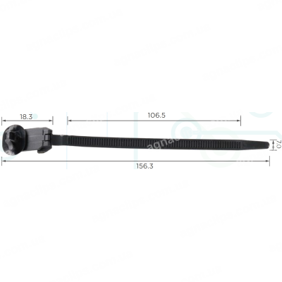 C1049 Хомут проводки 7x156,3 mm Toyota Lexus 82678A9005 з кліпсою