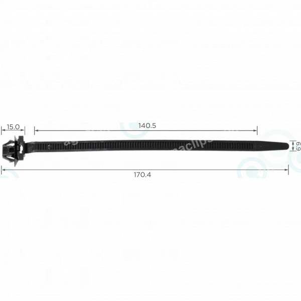 C 1050 Хомут проводки 7.1x185,3 mm Toyota Lexus 82678A9006 з кліпсою