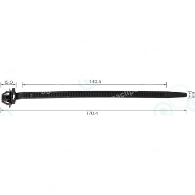 C 1050 Хомут проводки 7.1x185,3 mm Toyota Lexus 82678A9006 з кліпсою