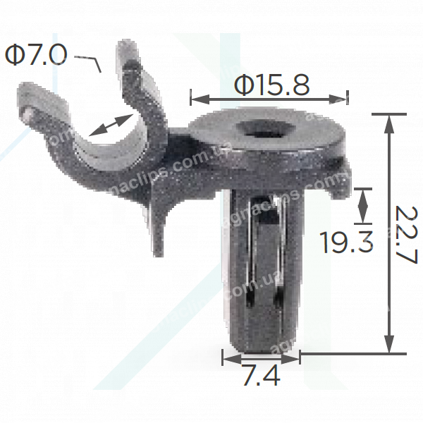 C 1057 Тримач упору капота Toyota / Lexus 85315A9001