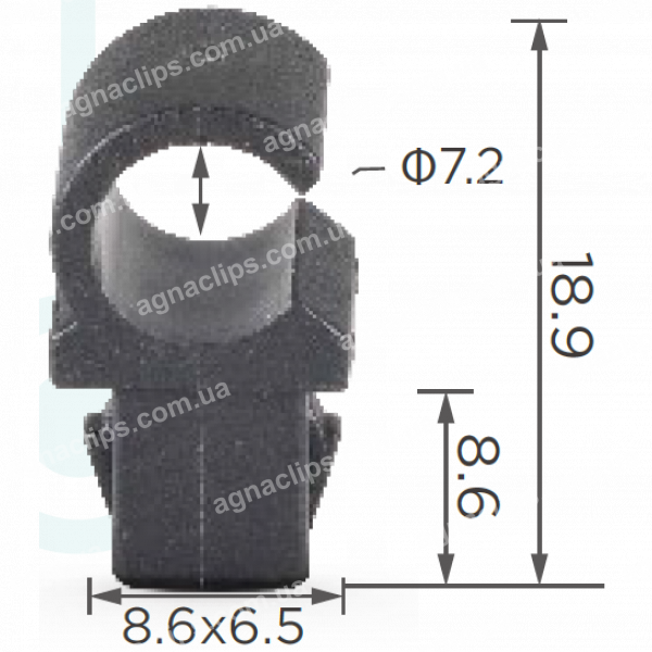 C 1165 Тримач проводки, упору капота d7.0 23E8152077