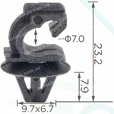 C 1169 Тримач упору капота d6.8 23E8152096