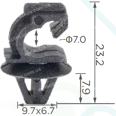 C 1169 Тримач упору капота d6.8 23E8152096