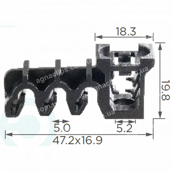 C 1203 Кліпса трубок Lexus Toyota 3506J100011 47373N0001