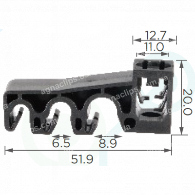 C 1208 Кліпса трубок та проводки Toyota 3506J100022