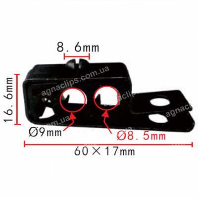 C 1213 Кліпса трубки d8.7мм, електропроводка метал. Lexus Toyota 3506J100027