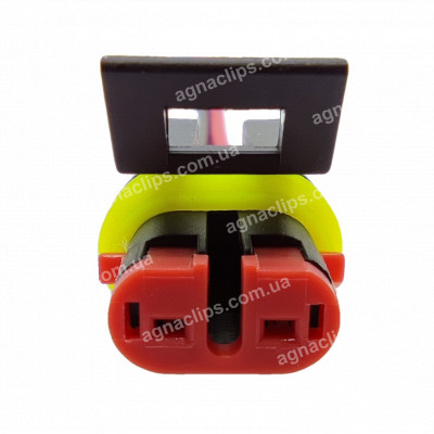 RP160 Роз'єм 2-к гніздовий вологозахищений серії 1,5 мм аналог AMP TE 282080-1 серії SuperSeaL 1,5 для блоку заднього ходу ВАЗ 1117 1119 котушки запалювання 405 двигун з проводом