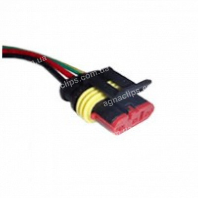 RP161 Роз'єм 3-к гніздовий вологозахищений серії 1,5 мм аналог AMP TE 282087-1 серії SuperSeaL 1,5 датчика швидкості Lanos Daewoo Chevrolet Lacetti з проводом