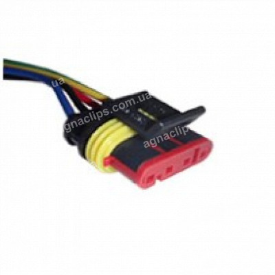 RP162 Роз'єм 4-к гніздовий вологозахищений серії 1,5мм AMP TE 282088-1серії SuperSeaL 1,5 для датчика рівня палива ВАЗ з проводом