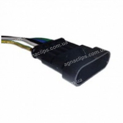 RP169 Роз'єм 5-к штирьовий вологозахищений серії 1,5мм аналог AMP TE 282107-1 серії SuperSeaL 1,5 з проводом