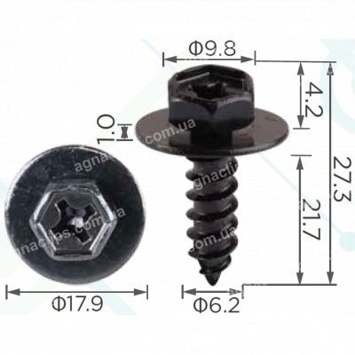 H 2007 Саморіз 6.2x22 Lexus Toyota 9015960477